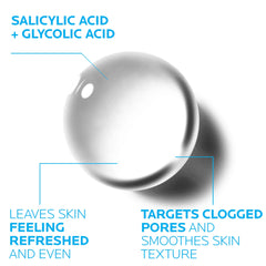 La Roche-Posay Effaclar textura líquida sobre algodón para exfoliación suave