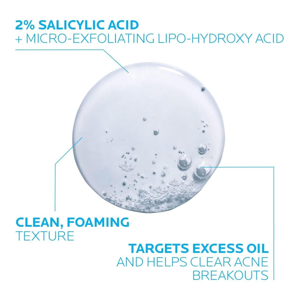La Roche-Posay textura de gel claro visible para limpieza suave