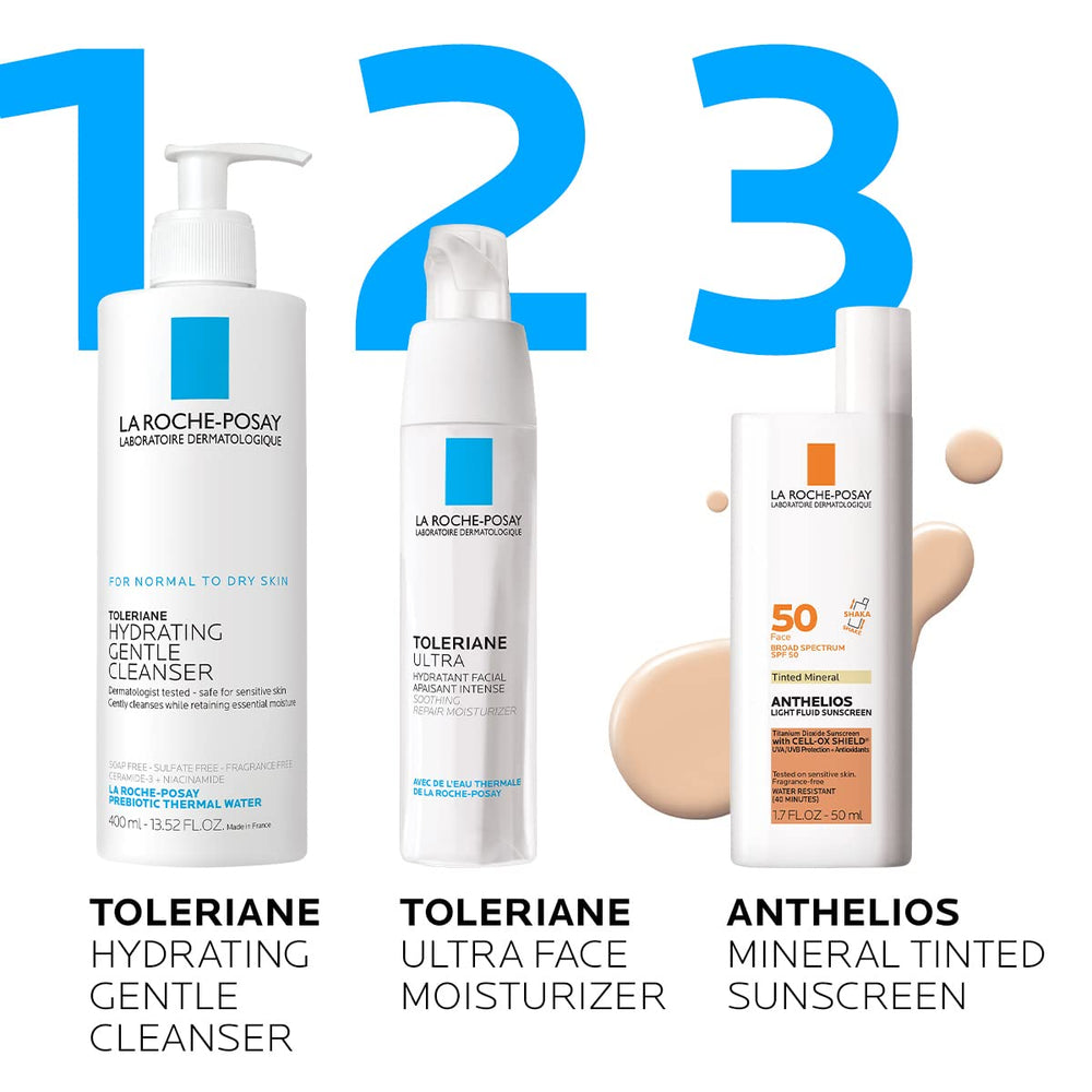 La Roche-Posay protector solar en bolsa de playa ilustrando uso al aire libre