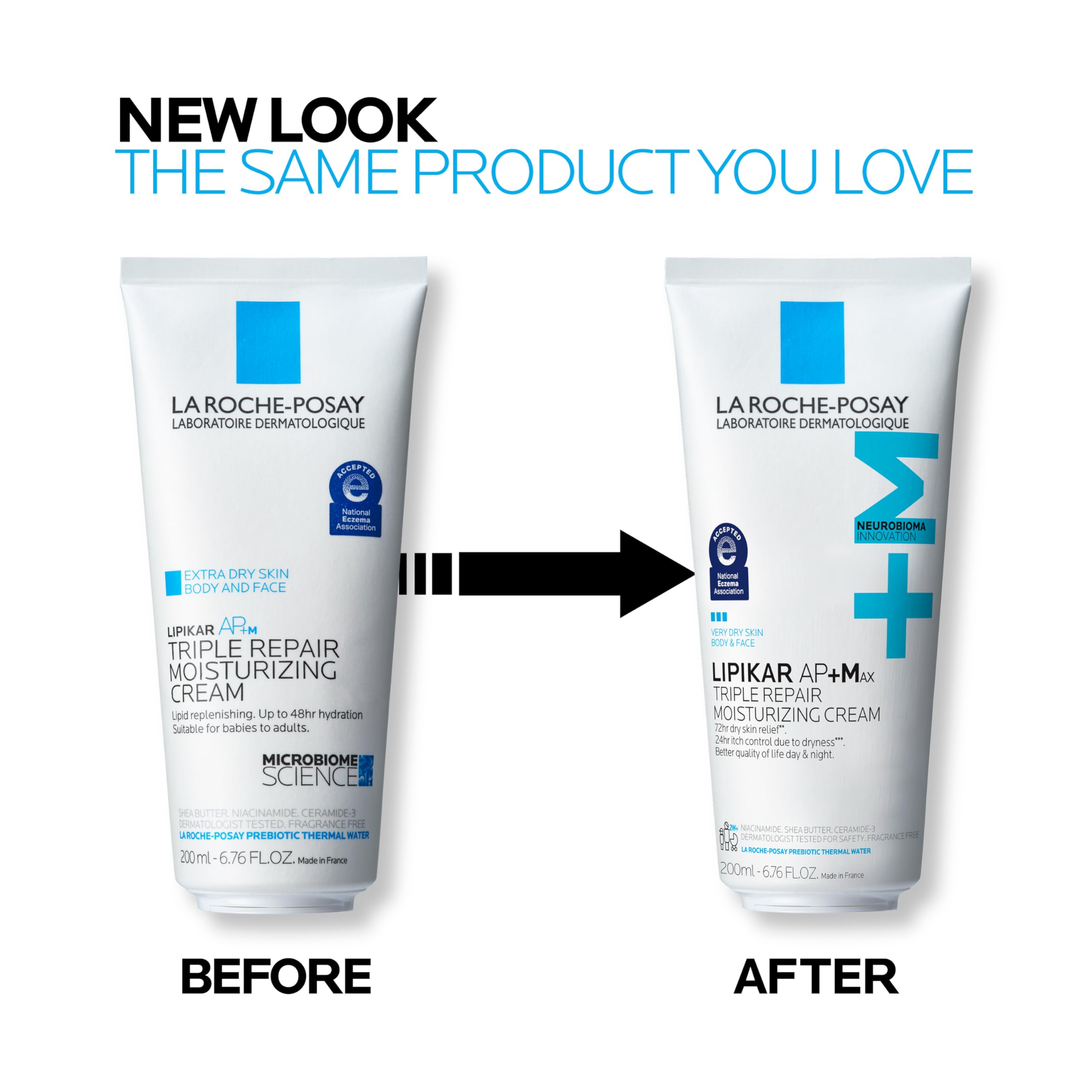 La Roche-Posay etiqueta e ingredientes destacando niacinamida y karité