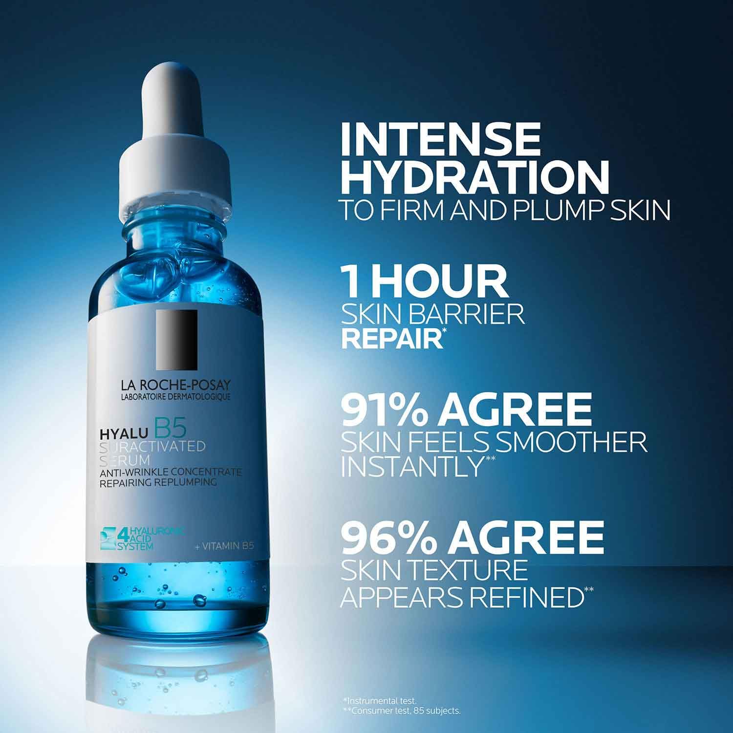 La Roche-Posay tamaño 50 ml junto a una regla para comparación de escala