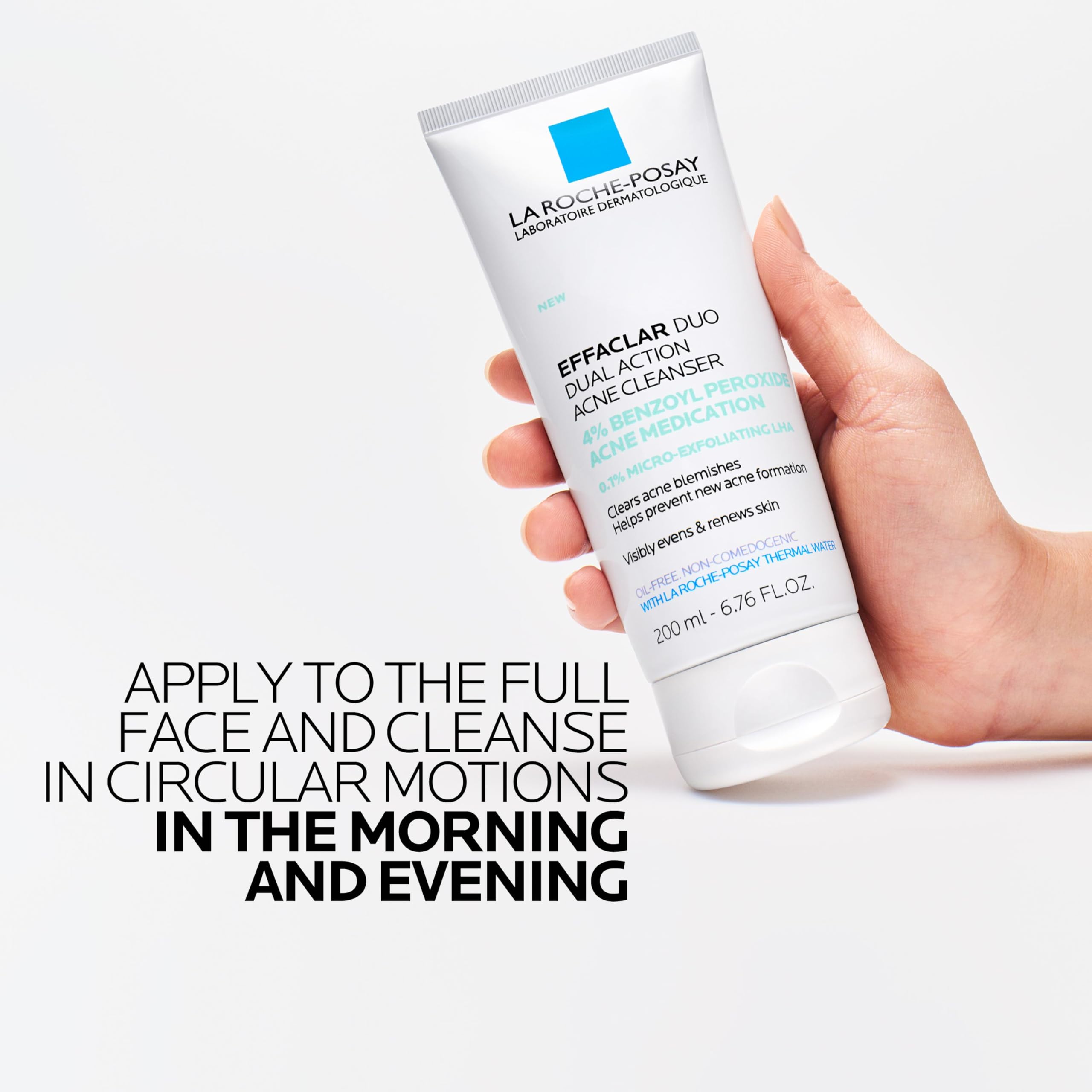 La Roche-Posay representación de LHA y peróxido mostrando acción
