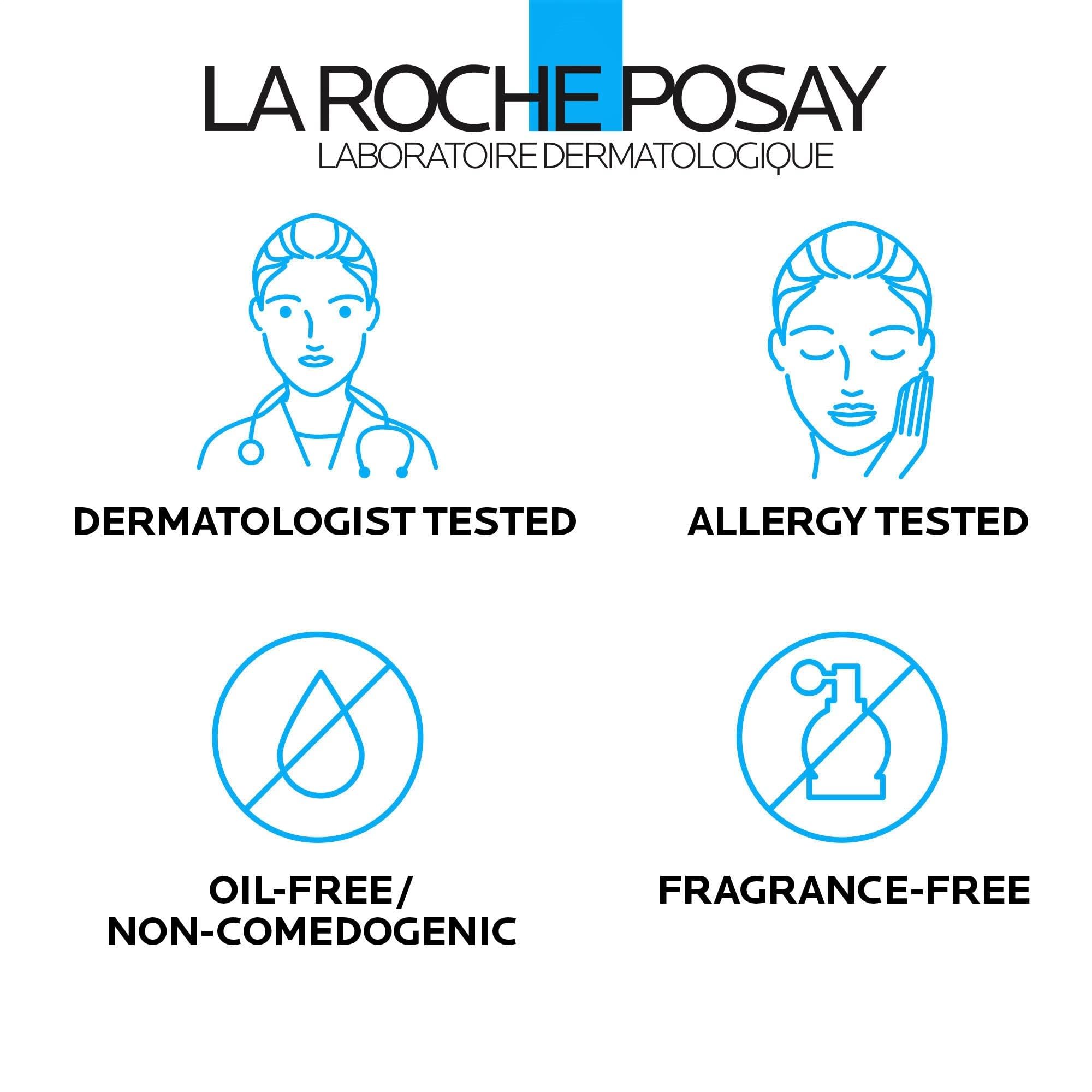La Roche-Posay Lipikar bottle next to common objects showing 13.5oz size and value benefit
