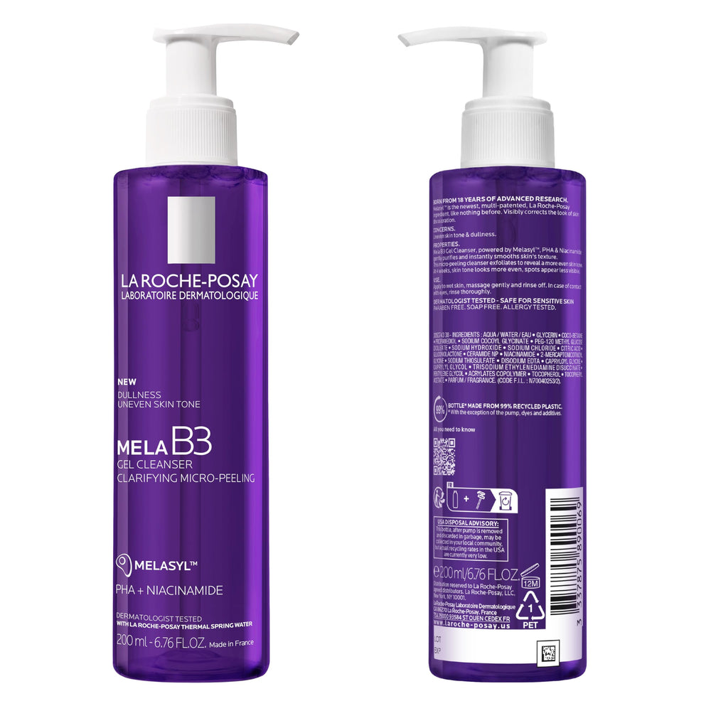 La Roche-Posay Mela B3 gel espumado en mano listo para usar con suavidad