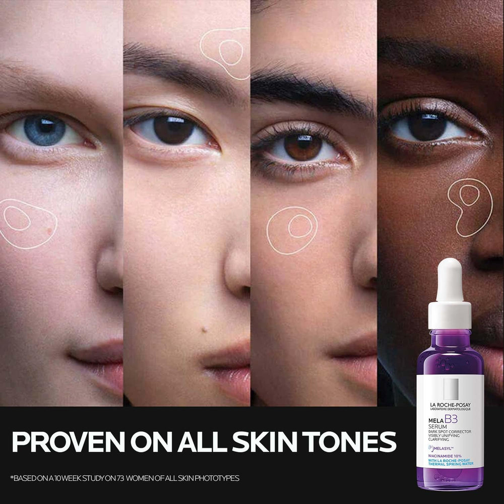 La Roche-Posay comparación de tamaño 30 ml para apreciar escala real