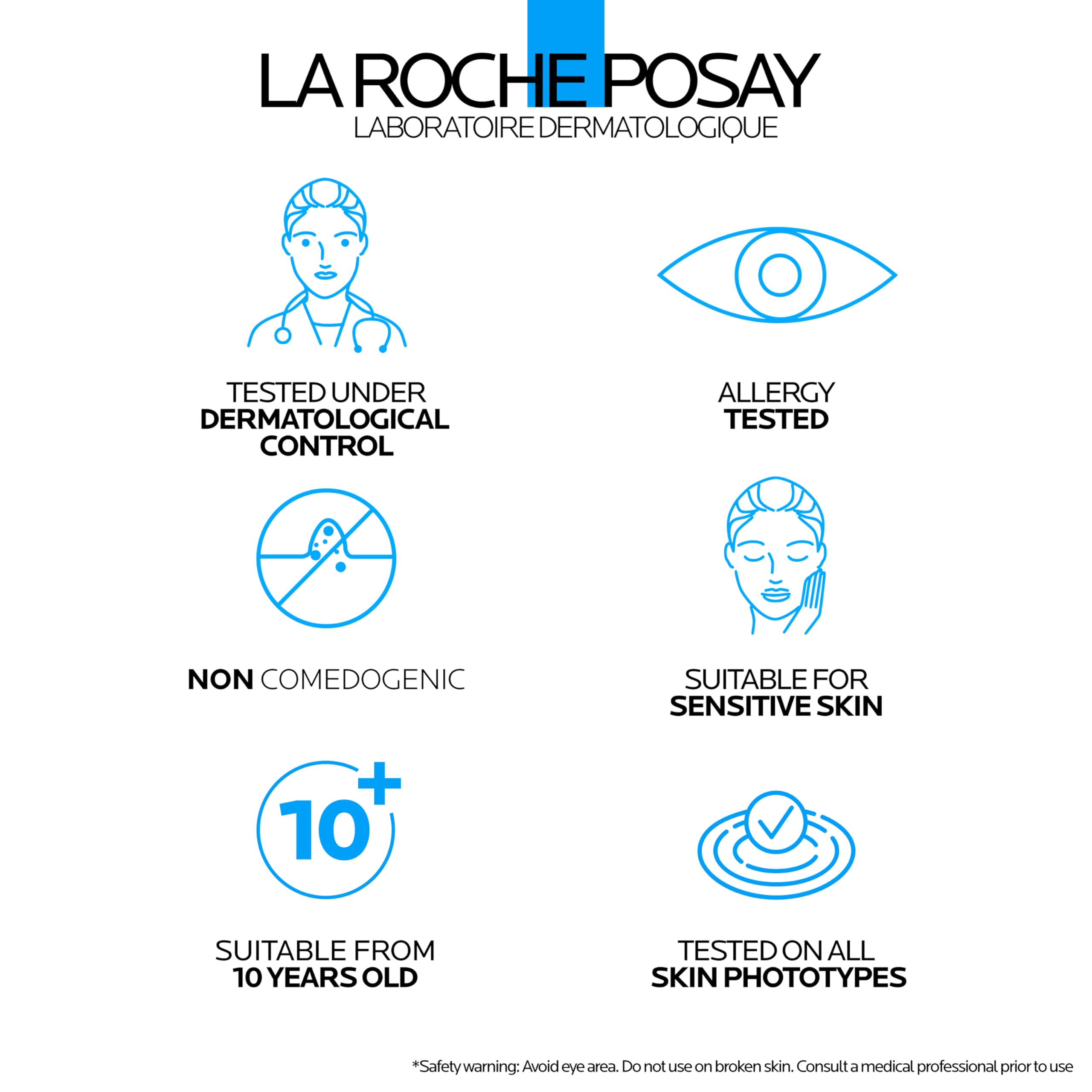 La Roche-Posay comparación visual antes y después mostrando mejora de textura