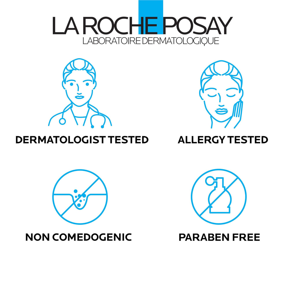 La Roche-Posay comparación antes y después mostrando piel más lisa