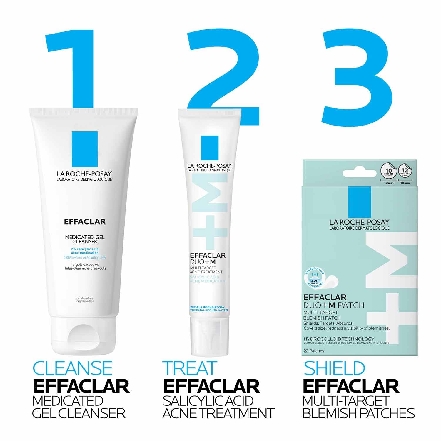 La Roche-Posay comparación de tamaño con manos para referencia de 1.35 oz