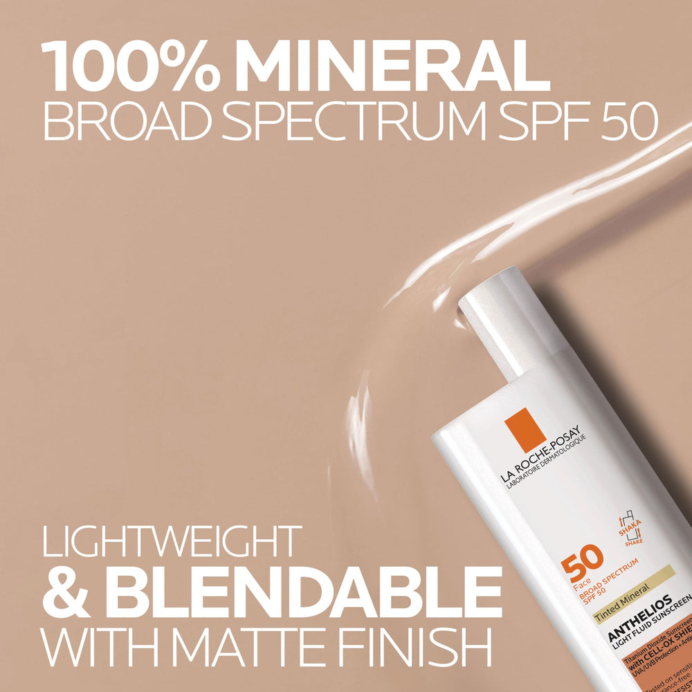 La Roche-Posay primer plano de la textura tintada resaltando acabado mate