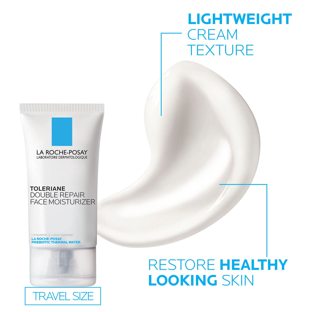 La Roche-Posay aplicación del hidratante mostrando piel con aspecto confortable