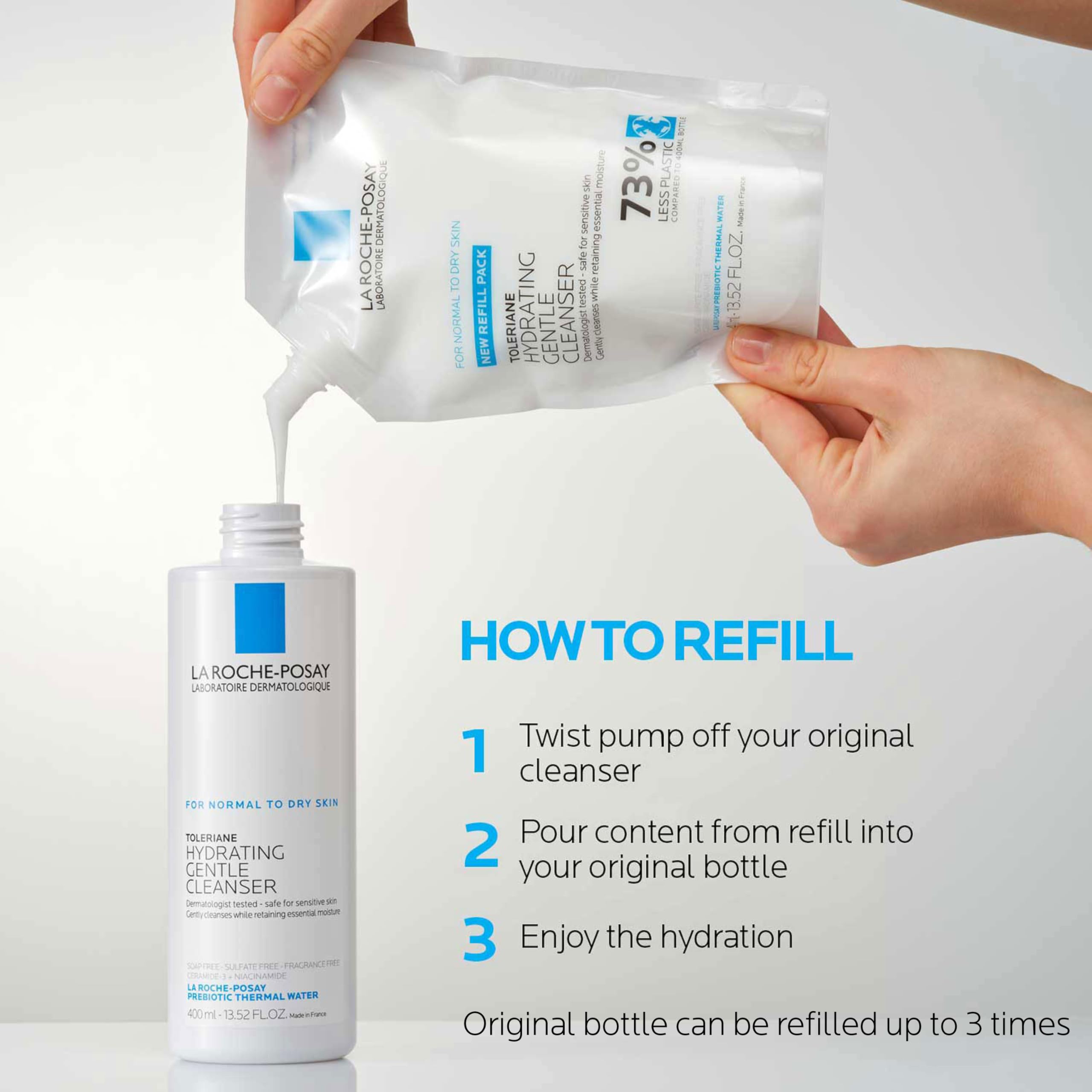 La Roche-Posay detalle de ingredientes y certificado dermatológico