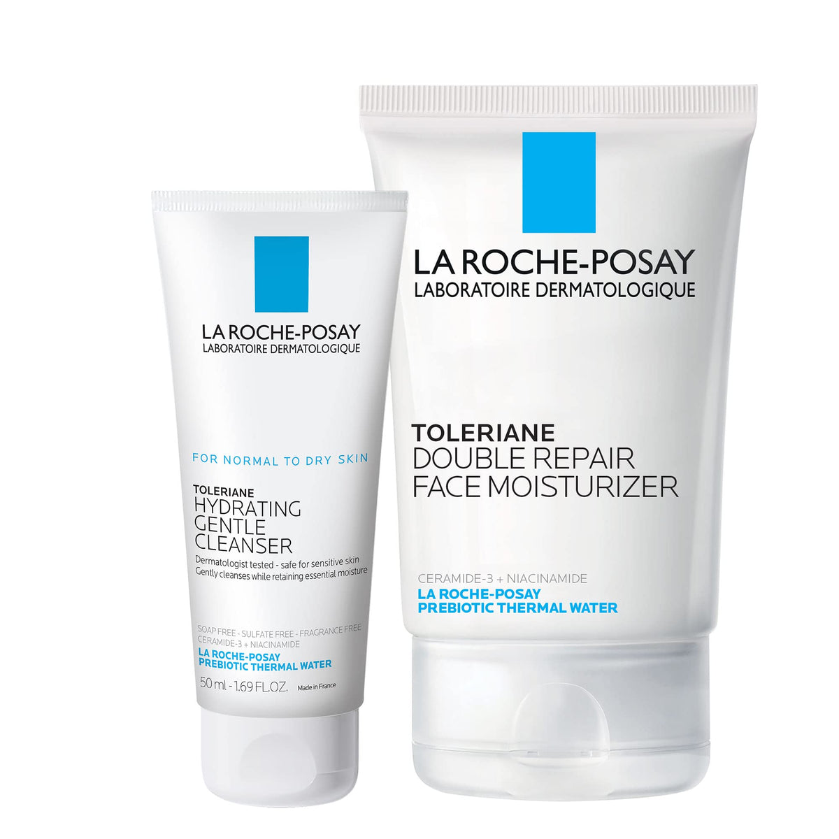 La Roche-Posay empaque frontal del set travel, ideal para llevar y proteger la piel