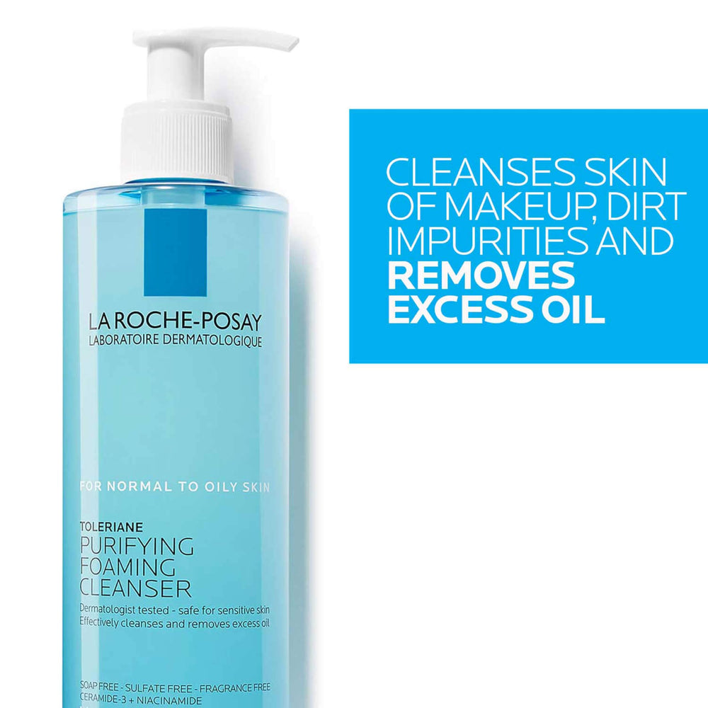 La Roche-Posay tamaño del tubo comparado con una mano para escala