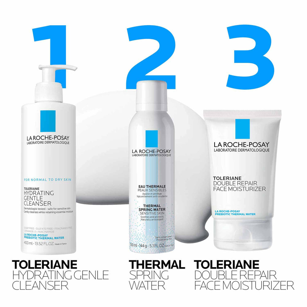 La Roche-Posay comparación de tamaño 400 ml para referencia