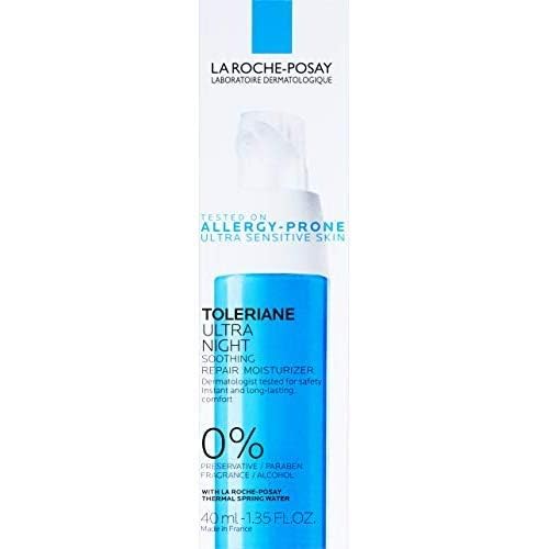 La Roche-Posay crema en ambiente dormitorio transmite rutina reparadora nocturna