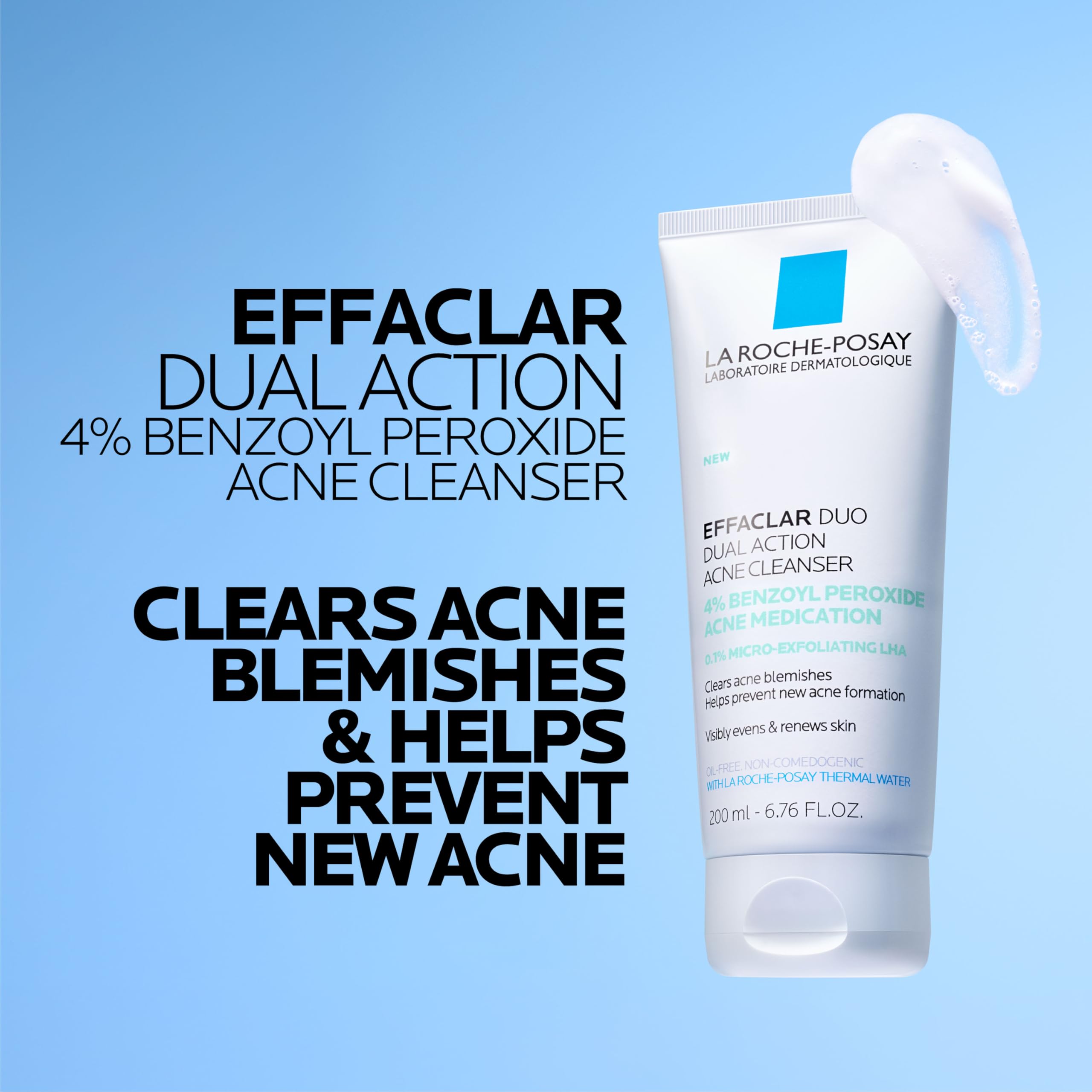 La Roche-Posay aplicación en manos húmedas para limpieza eficaz