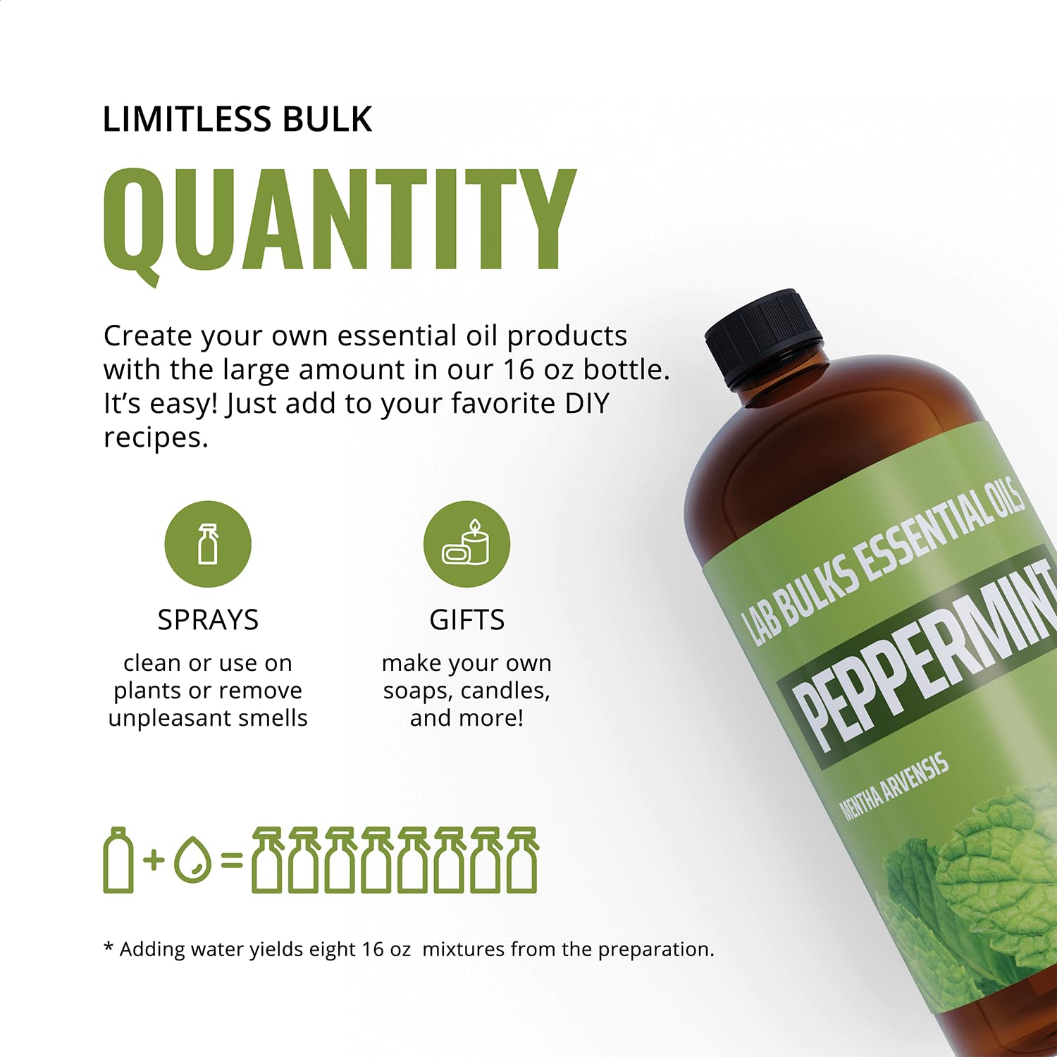 LAB BULKS ESSENTIAL OIL aceite de menta usado en difusor para ambiente fresco