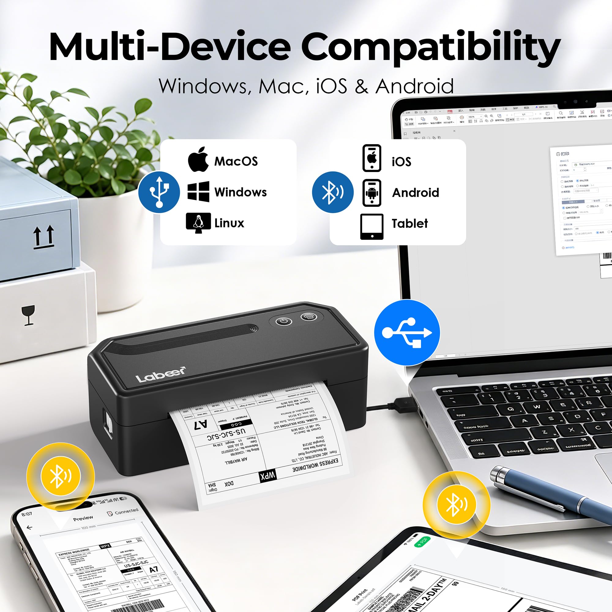 Labeer detalle del panel de control fácil de usar y rápido