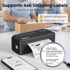 Labeer tapa abierta mostrando el rollo de papel térmico compatible