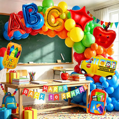 Labrostar globos foil con motivos escolares que aportan toque temático