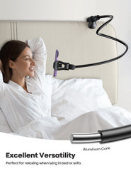 Lamicall soporte con móvil montado en cama para ver vídeos cómodamente