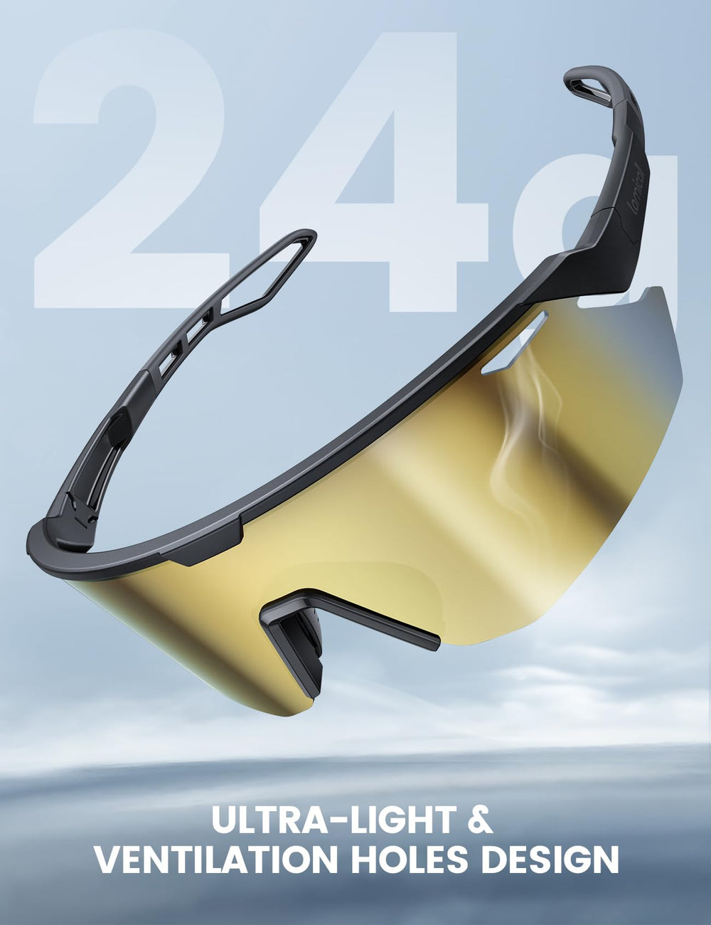 Lamicall gafas en uso por ciclista ofreciendo visión nítida y ventilación