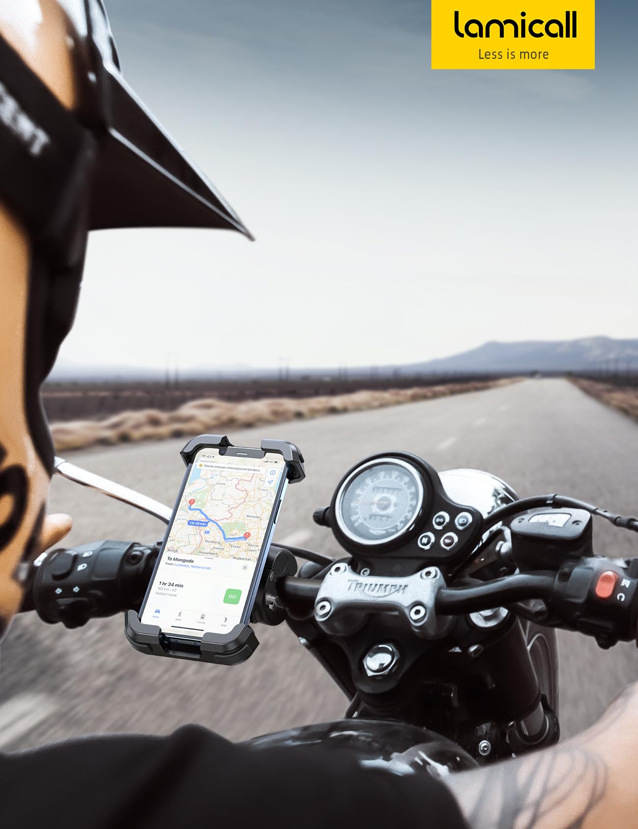 Lamicall uso en scooter urbano para mantener el móvil accesible y estable