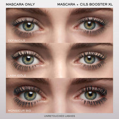 Lancôme primer applied before mascara on lashes demonstrating smoother application