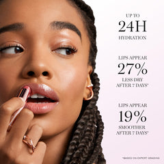 Lancôme Lip Idôle ButterGlow bala abierta mostrando su textura cremosa y aplicación fácil
