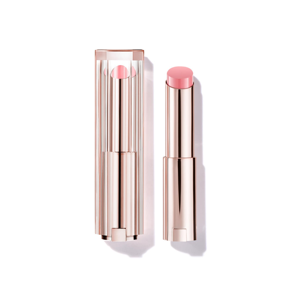 Lancôme Lip Idôle ButterGlow vista frontal con brillo evidente y presentación elegante