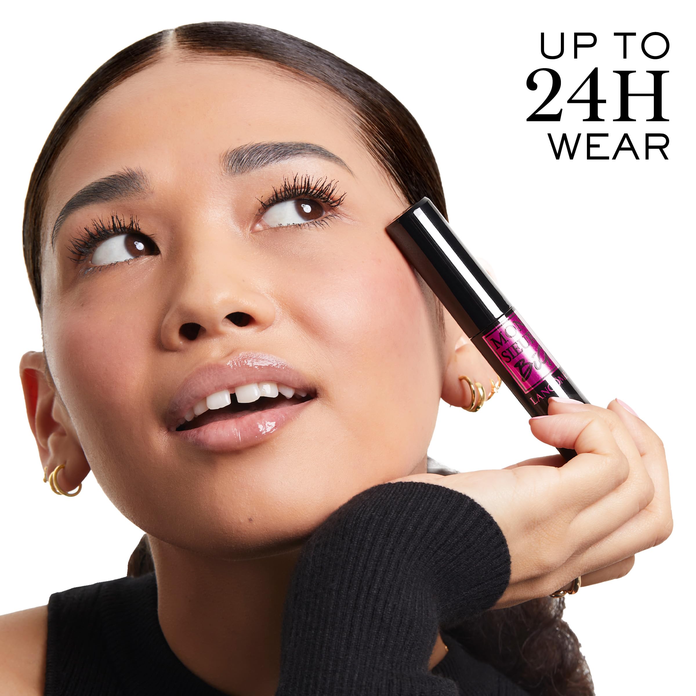 Lancôme Monsieur Big comparación de tamaño junto a otros productos para escala