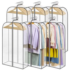 LANDNEOO vista frontal de funda transparente mostrando ropa visible y ordenada