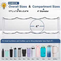 LANDNEOO vista lateral con estrías evita que las botellas rueden