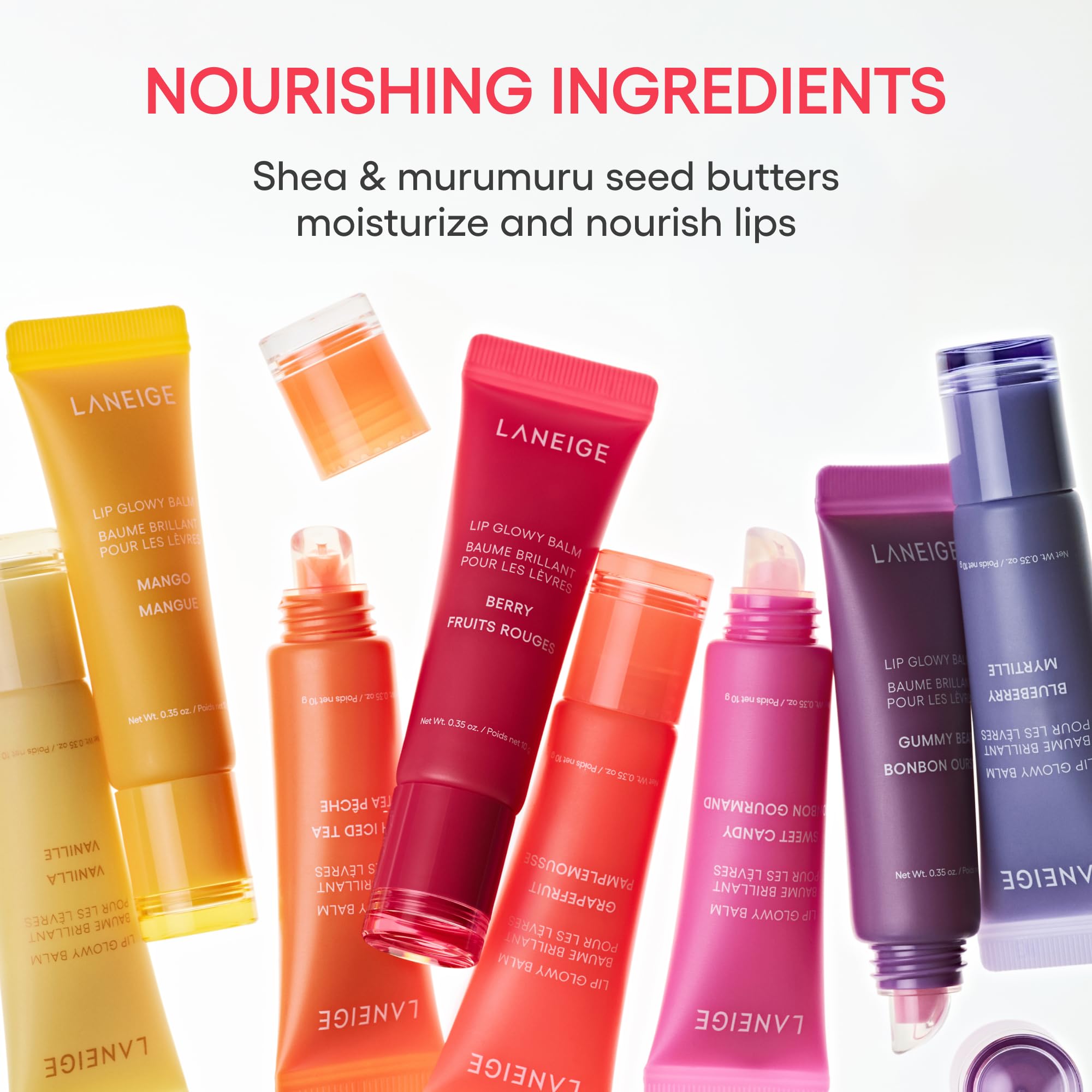 LANEIGE etiqueta con ingredientes clave karité murumuru informativa