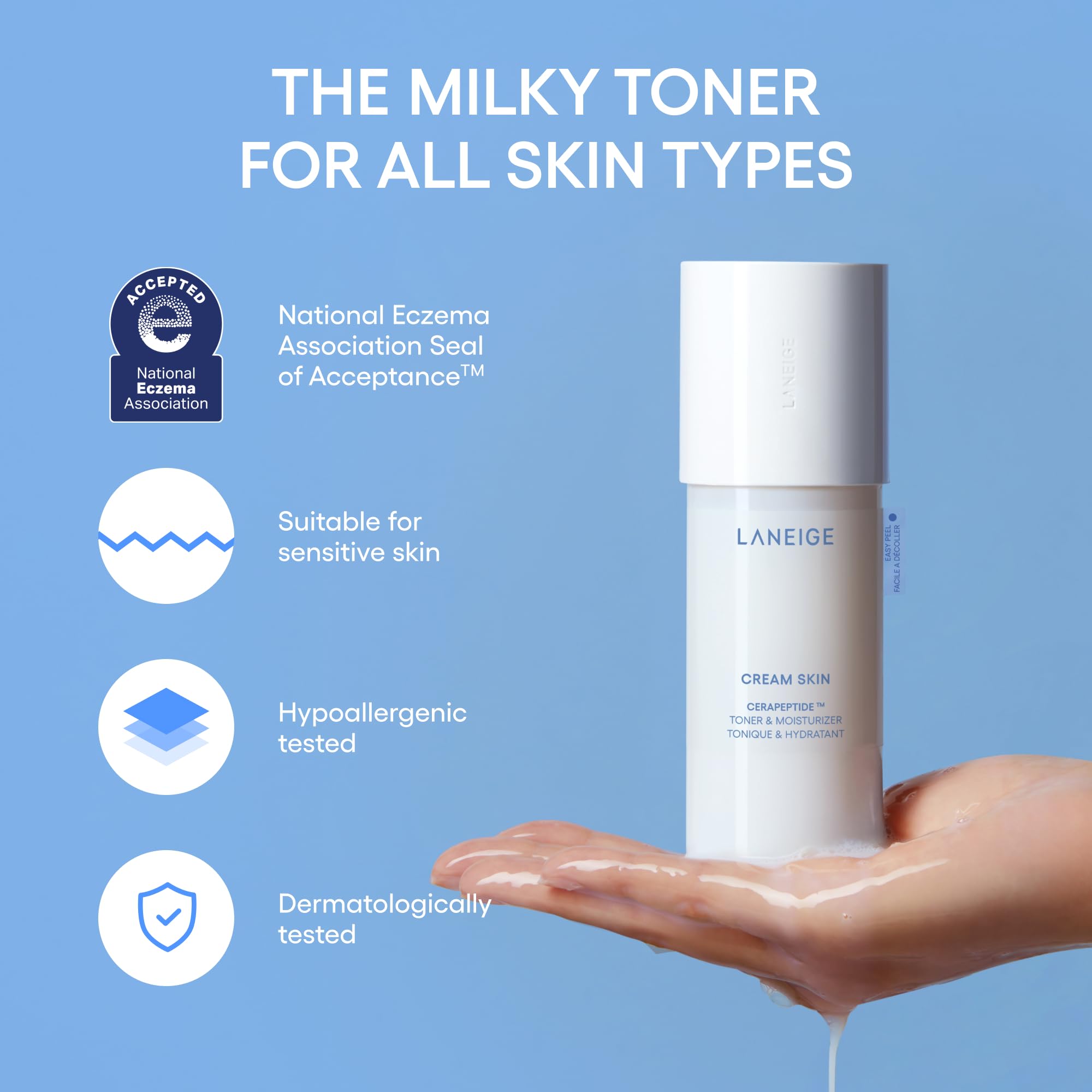LANEIGE escena lifestyle en mesa con planta, sensación calmante y natural