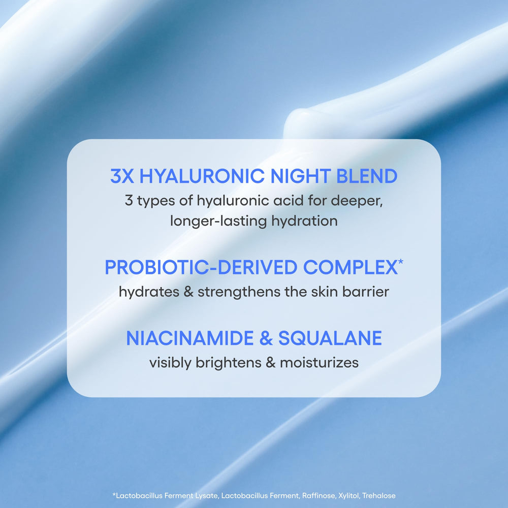 LANEIGE aplicando mascarilla nocturna en rostro para hidratación profunda