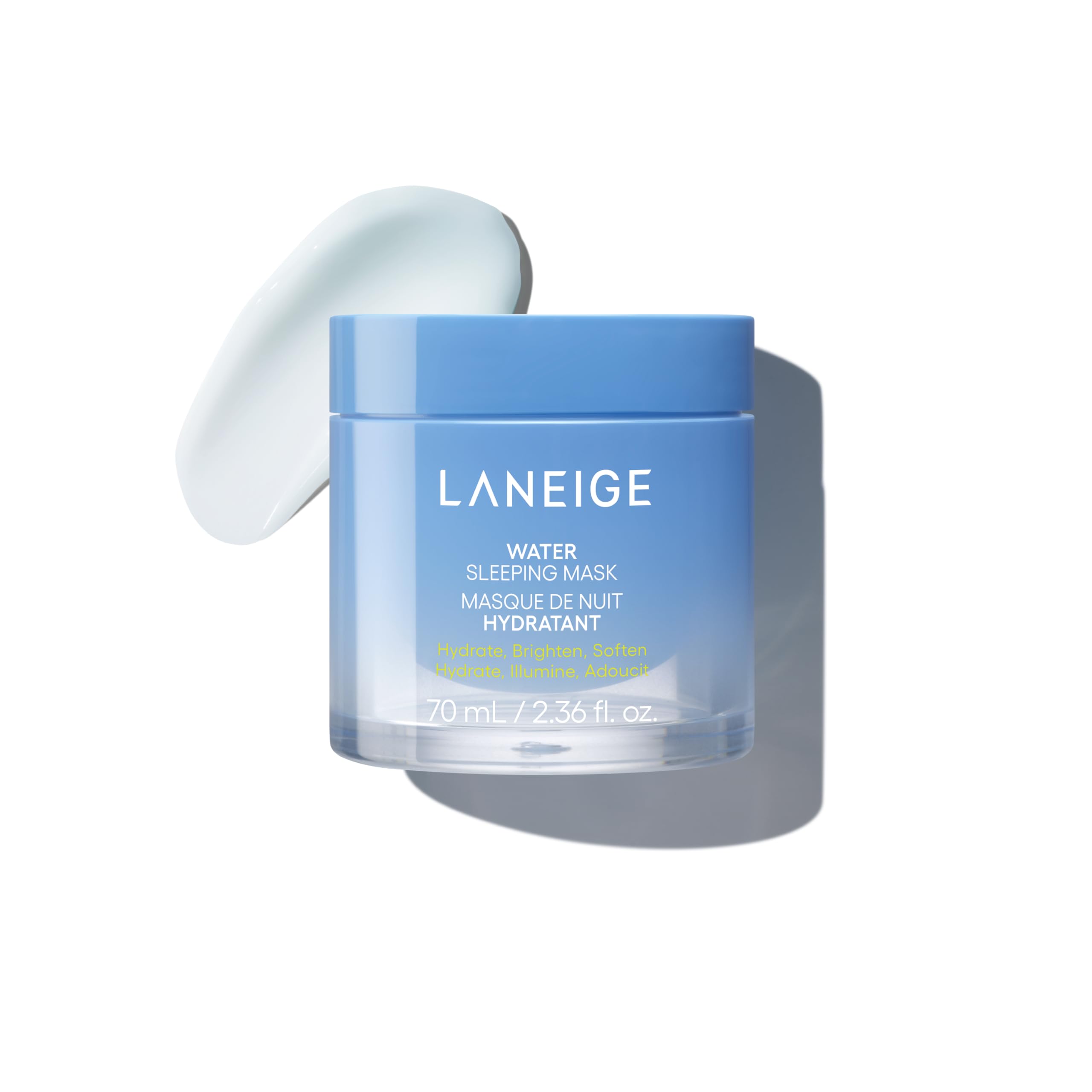 LANEIGE envase frontal de la mascarilla mostrando diseño y uso práctico