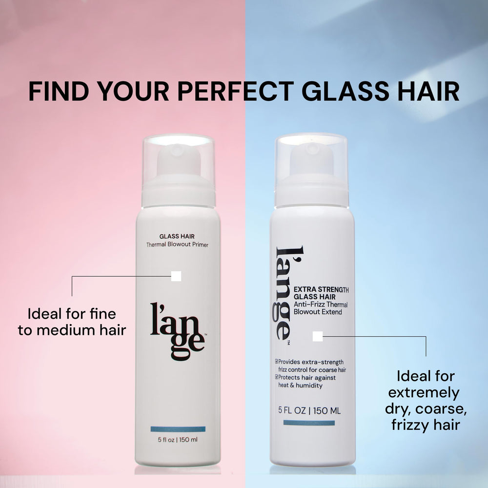 L'ANGE HAIR botella al lado de regla para comparar tamaño 150 ml