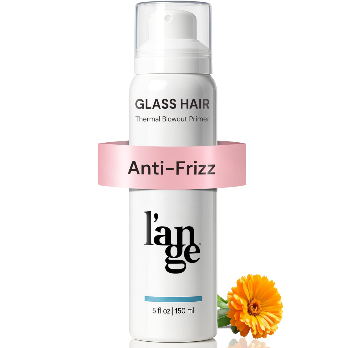 L'ANGE HAIR botella frontal mostrando diseño y beneficio protector térmico