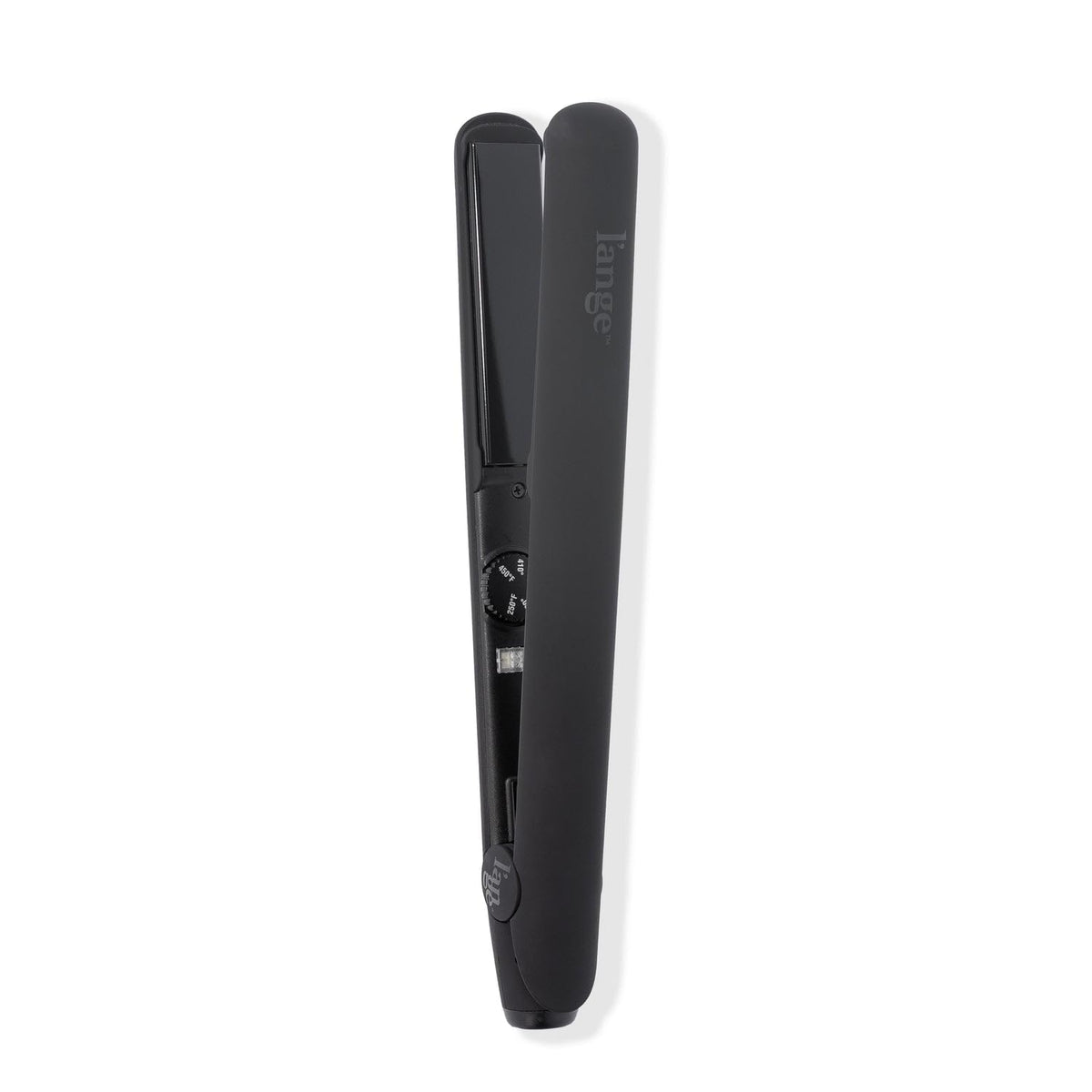 L'ANGE HAIR plancha Le Ceramique vista frontal mostrando diseño negro profesional y rapidez