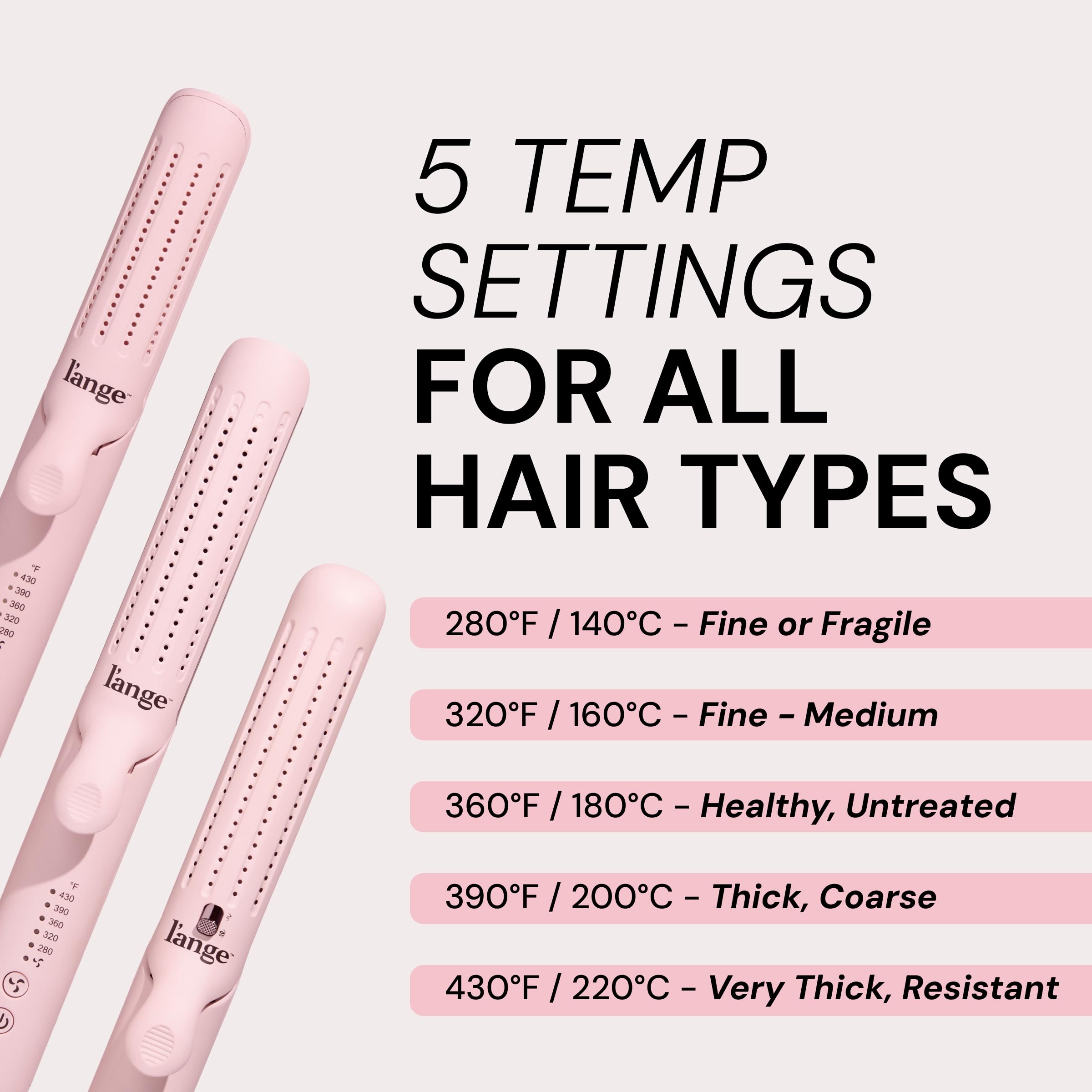 L'ANGE HAIR empaque con accesorios listo para viaje y seguridad de voltaje