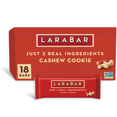 LÄRABAR empaque frontal mostrando caja de 18 barras y conveniencia