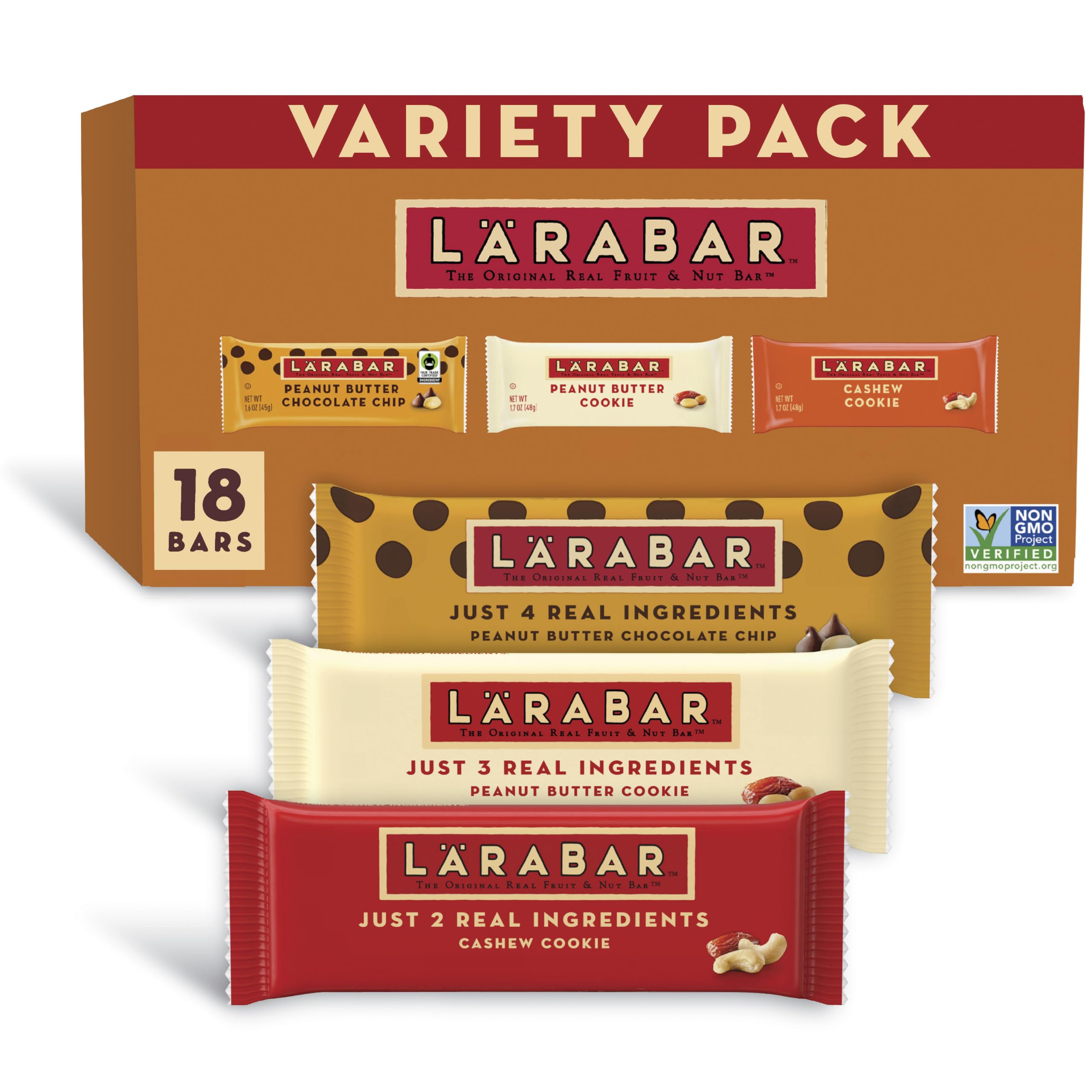 LÄRABAR frente de la caja mostrando variedades y cantidad, conveniente para compra