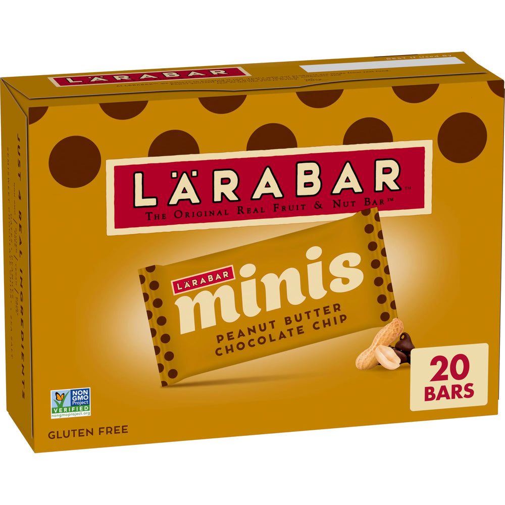 LÄRABAR empaque frontal mostrando 20 barras para almacenamiento práctico