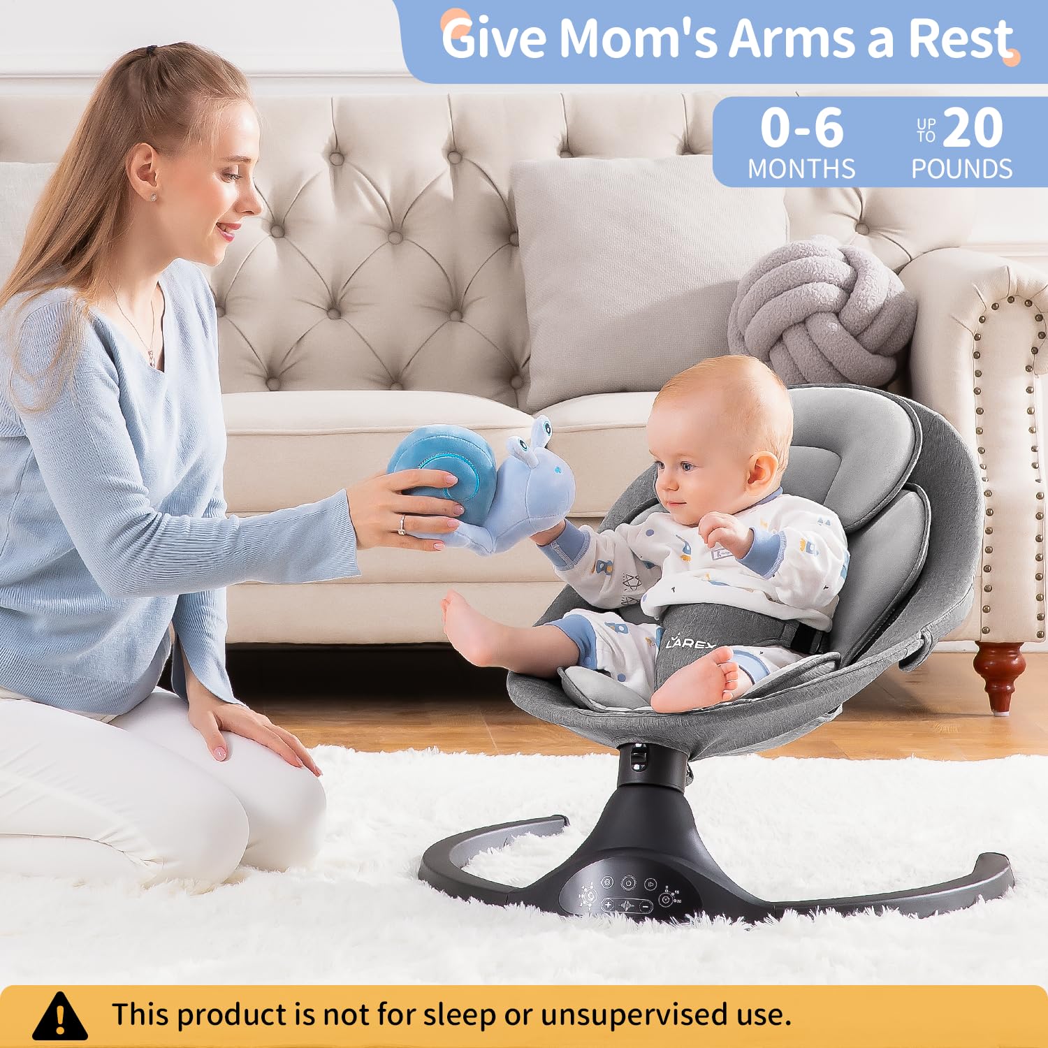 Larex conexión Bluetooth reproducir música propia para tranquilizar al bebé
