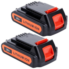 Lasica pack frontal mostrando dos baterías 20V y compatibilidad