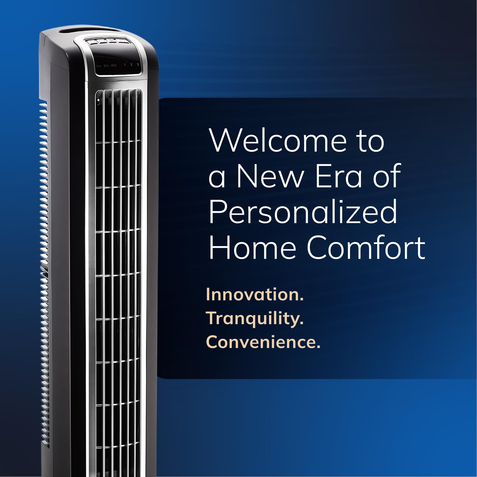 Lasko 2511 base y panel de controles con temporizador y selección de velocidad
