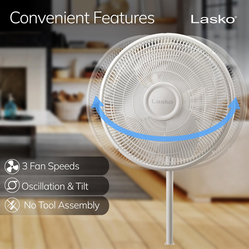 Lasko 2520 cabezal inclinable demostrando dirección precisa del aire