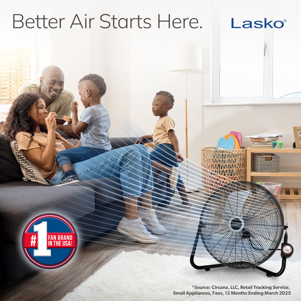 Lasko aspas metálicas primer plano que mejora el flujo de aire
