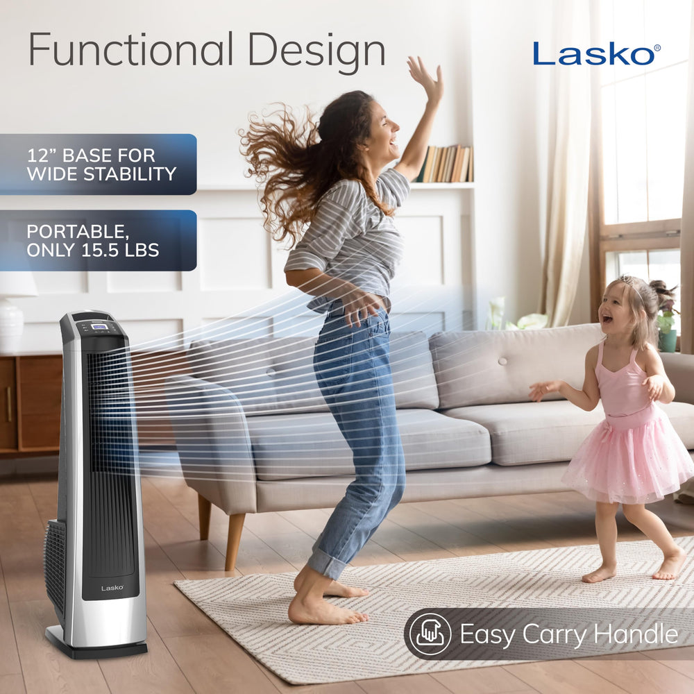 Lasko asa de transporte facilita mover el ventilador entre habitaciones